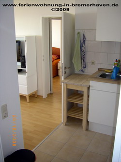 Küche / Wohnraum in der Nordsee-Ferienwohnung in Bremerhaven - www.ferienwohnung-in-bremerhaven.de